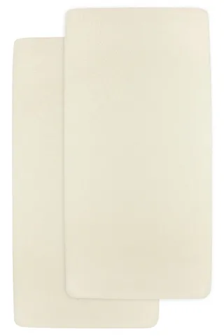 Uni hoeslaken juniorbed - 2-pack - jersey - 70x140/150cm van Meyco in Naturel – productfoto 2 van 4
