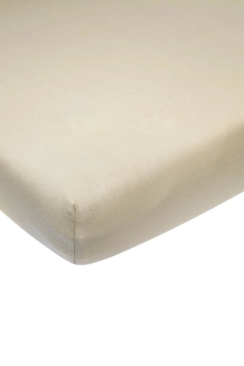 Uni hoeslaken juniorbed - 70x140/150cm van Meyco in Sand – productfoto