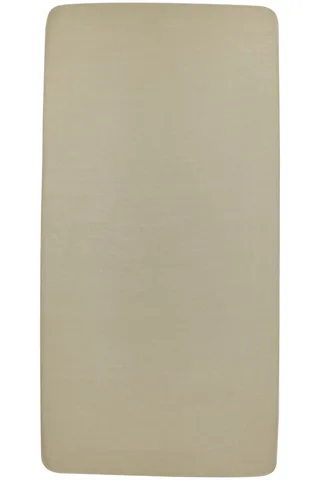Uni hoeslaken juniorbed - 70x140/150cm de Meyco en Taupe – photo produit 2 sur 4