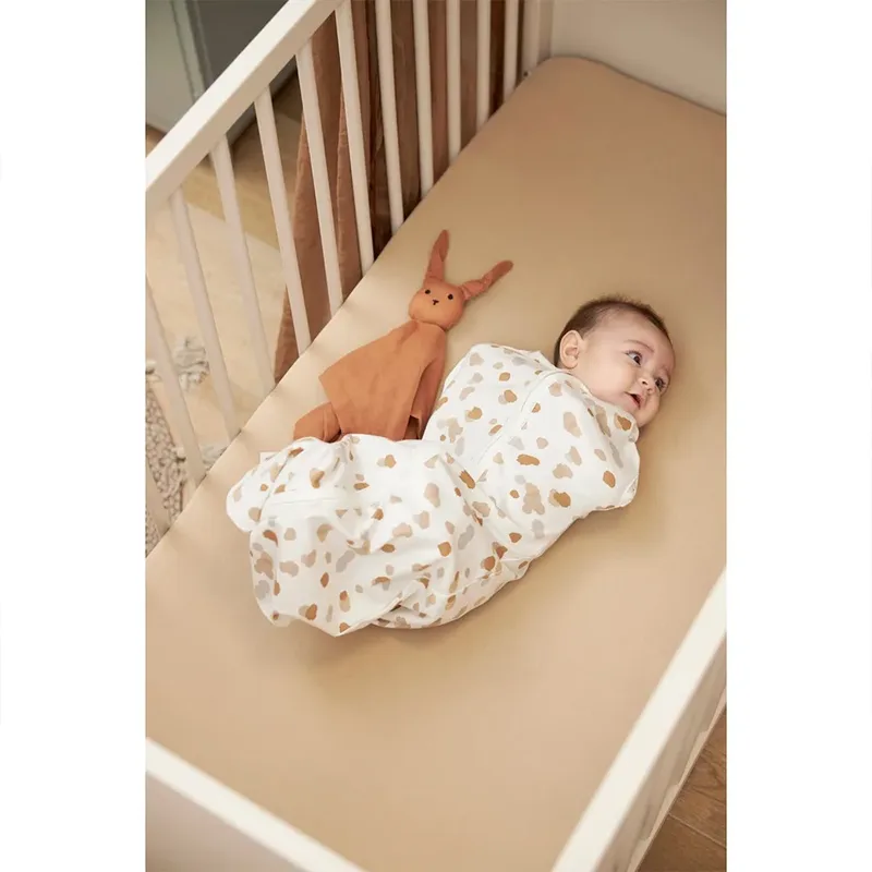 Uni Hoeslaken Ledikant - 2-pack - 60x120cm by Meyco in Sand – product photo 4 of 5