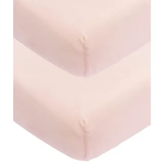 Uni Hoeslaken Ledikant - 2-pack - 60x120cm by Meyco in Soft Pink – product photo 2 of 4