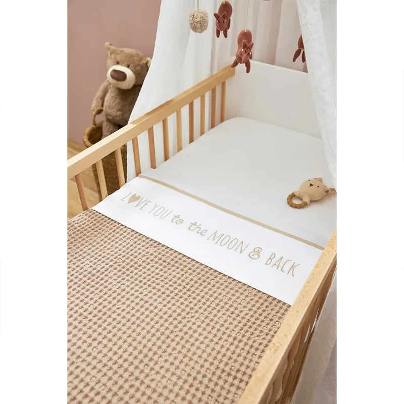 Uni Hoeslaken Ledikant - 2-pack - 60x120cm by Meyco in White – product photo 5 of 5