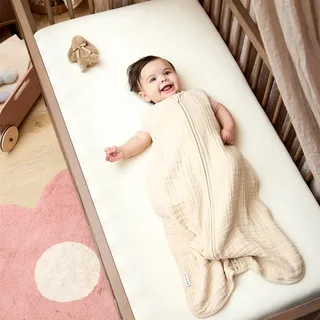 Uni hoeslaken ledikant - 2-pack - jersey - 60x120cm by Meyco in Natural – product photo 3 of 4