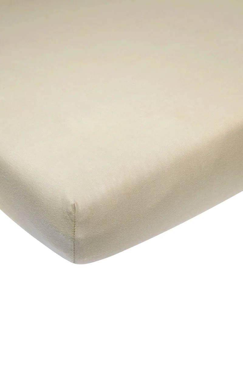 Uni hoeslaken ledikant - 60x120cm by Meyco in Sand – product photo