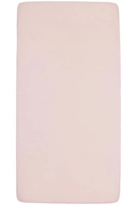 Uni hoeslaken ledikant - 60x120cm van Meyco in Soft Pink – productfoto 3 van 4