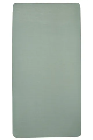 Uni hoeslaken ledikant - 60x120cm van Meyco in Stone Green – productfoto 2 van 2