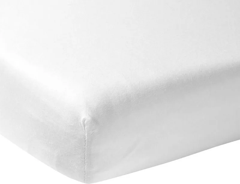 Uni hoeslaken ledikant - 60x120cm van Meyco in Wit – productfoto