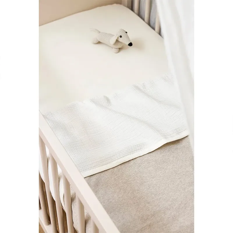Uni hoeslaken ledikant - jersey - 60x120cm by Meyco in Natural – product photo 4 of 4