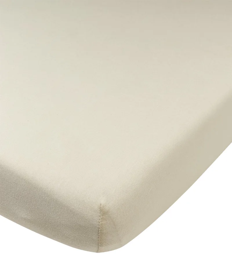 Uni hoeslaken ledikant - jersey - 60x120cm by Meyco in Soft Sand – product photo
