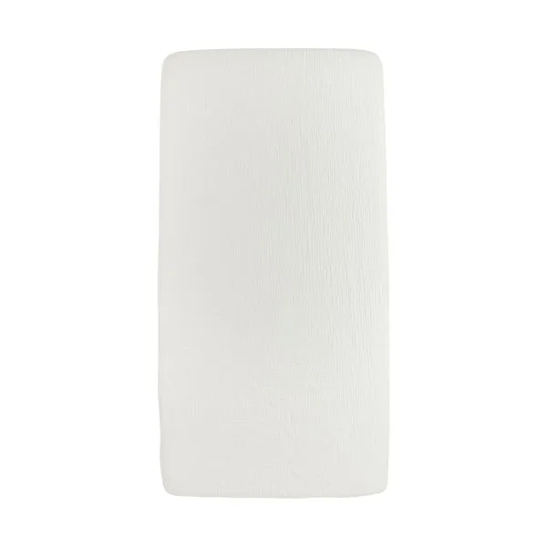 Uni hoeslaken ledikant - pre-washed hydrofiel - 60x120cm de Meyco en Offwhite – photo produit 2 sur 3