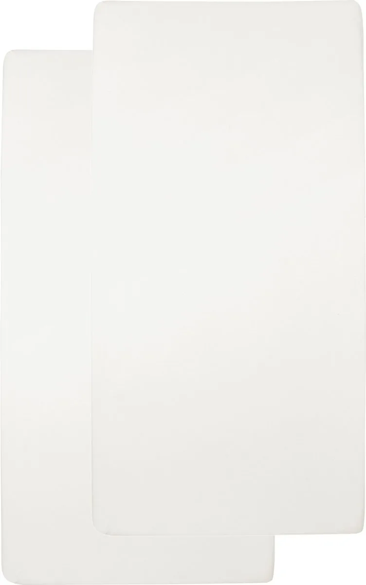 Uni Hoeslaken Wieg - 2-pack - 40x80/90cm fra Meyco i Offwhite – produktbillede