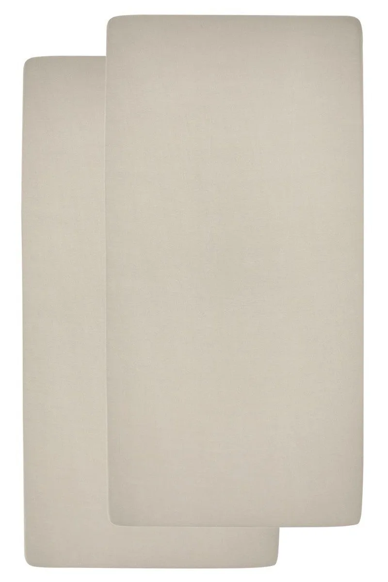 Uni Hoeslaken Wieg - 2-pack - 40x80/90cm by Meyco in Sand – product photo 2 of 3