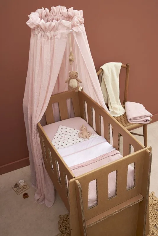 Uni Hoeslaken Wieg - 2-pack - 40x80/90cm by Meyco in Soft Pink – product photo 3 of 4