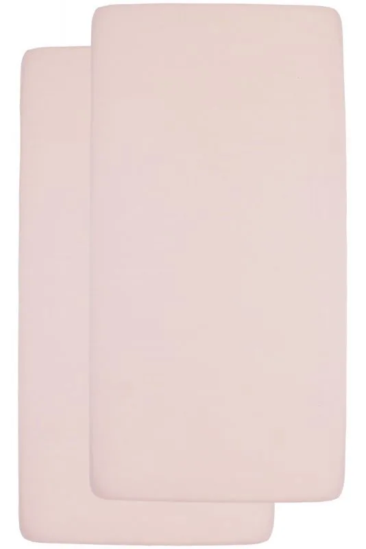 Uni Hoeslaken Wieg - 2-pack - 40x80/90cm by Meyco in Soft Pink – product photo 2 of 4