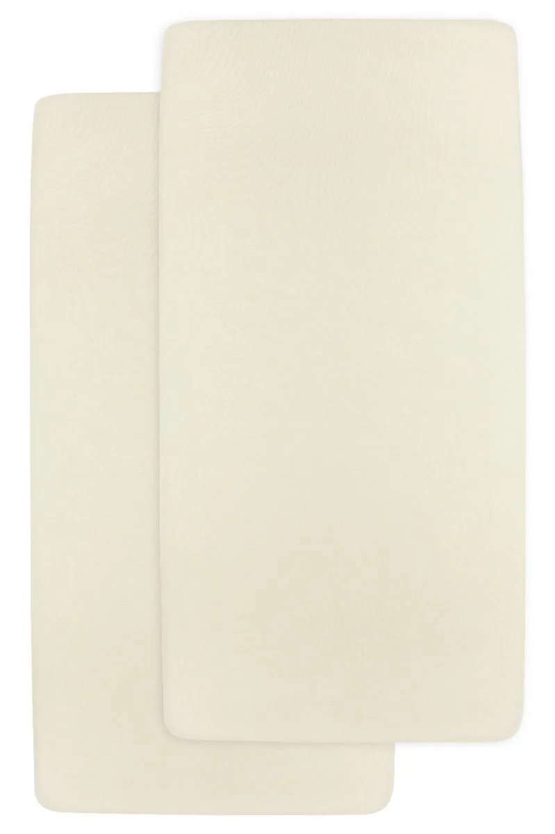 Uni hoeslaken wieg - 2-pack - jersey - 40x80/90cm de Meyco en Naturel – photo produit 2 sur 4