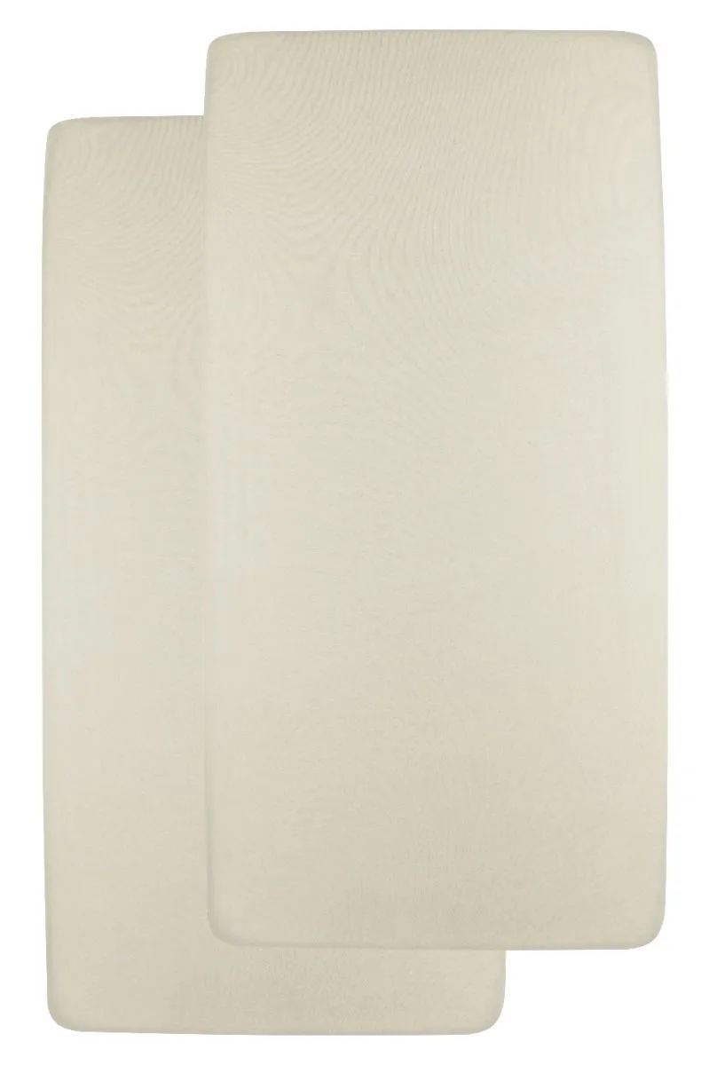 Uni hoeslaken wieg - 2-pack - jersey - 40x80/90cm by Meyco in Soft Sand – product photo 2 of 4