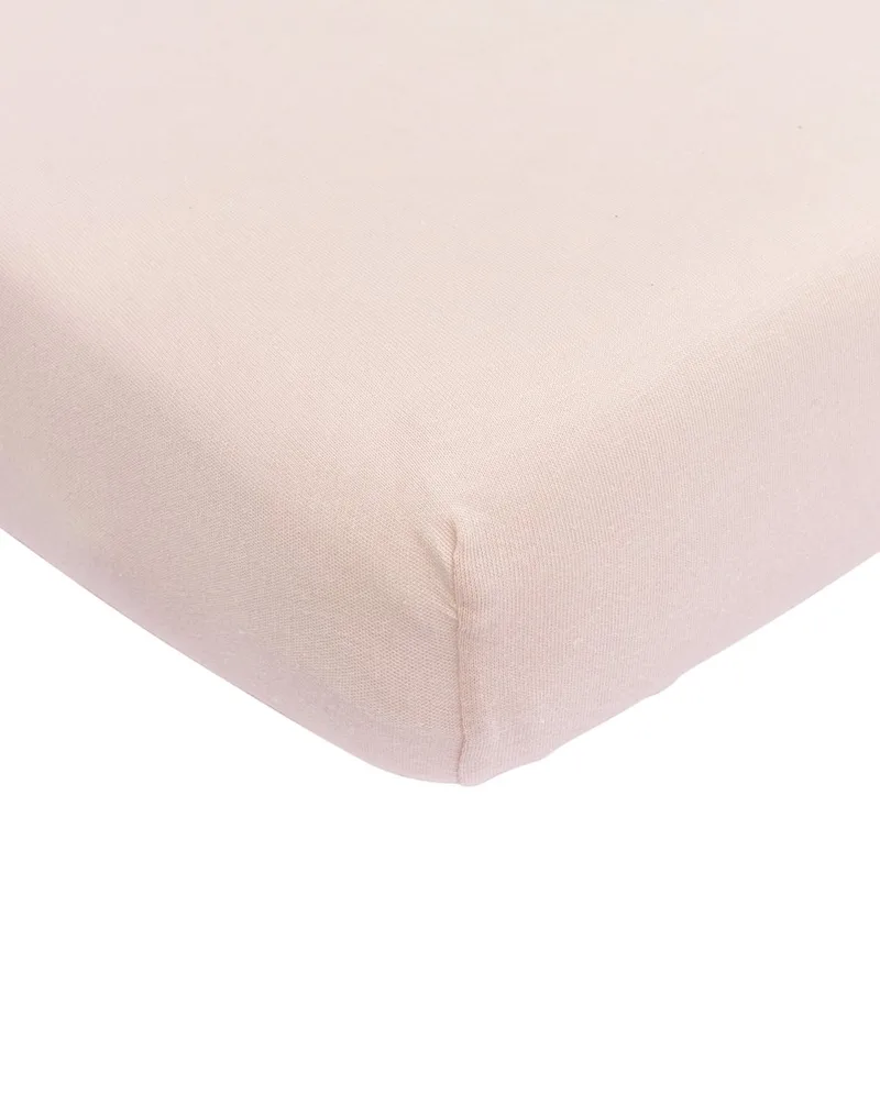 Uni hoeslaken wieg - 40x80/90cm van Meyco in Soft Pink – productfoto