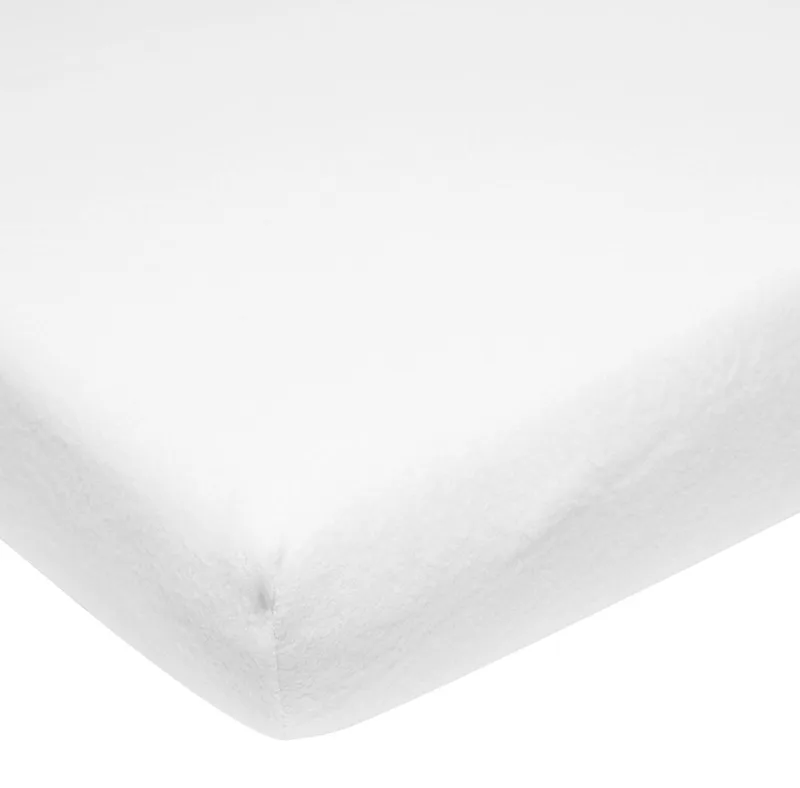 Uni molton stretch hoeslaken co-sleeper - 50x90cm fra Meyco i Hvid – produktbillede