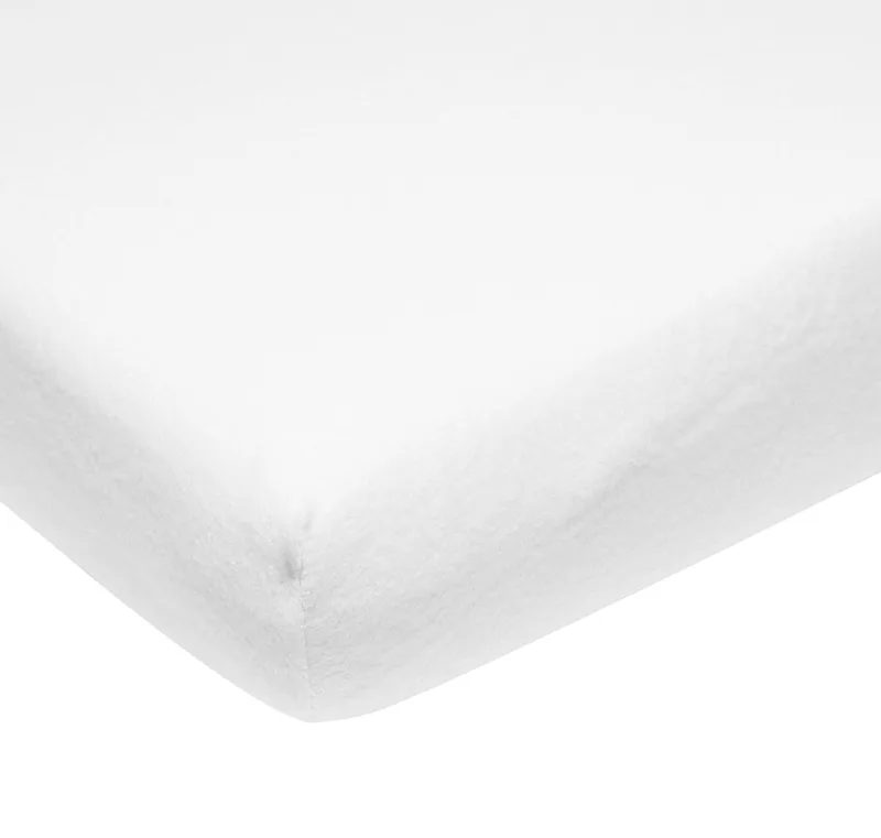 Uni molton stretch hoeslaken wieg - 40x80/90cm van Meyco in Wit – productfoto