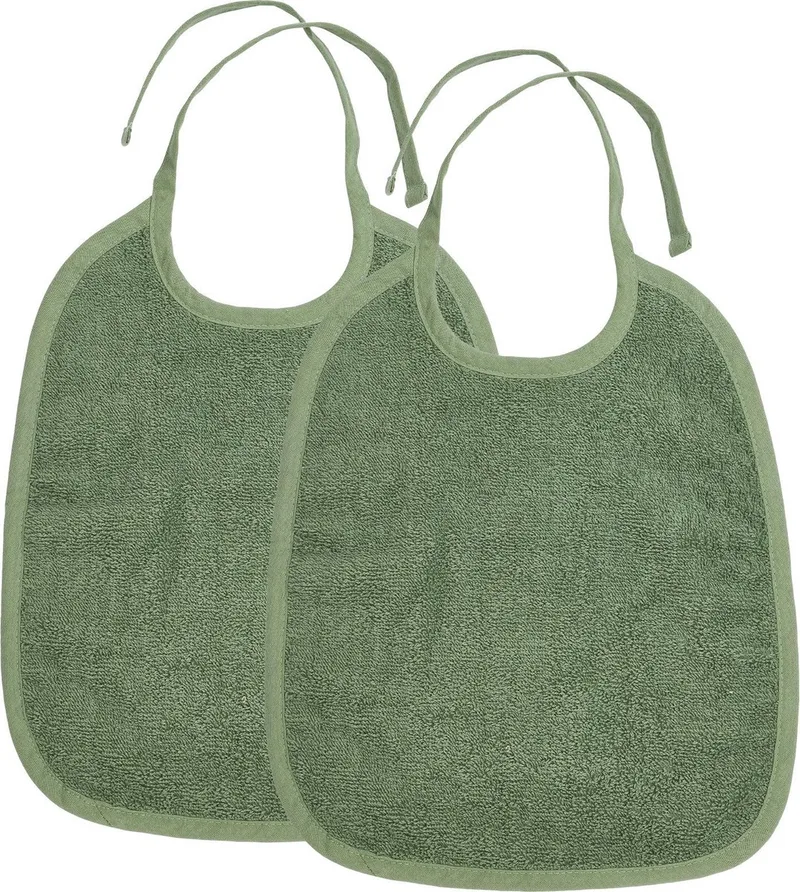 Uni slab - 2-pack - badstof van Meyco in Forest Green – productfoto