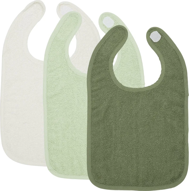 Uni Slab - 3-pack - Badstof by Meyco in Offwhite, Soft Green, Forest Green – product photo