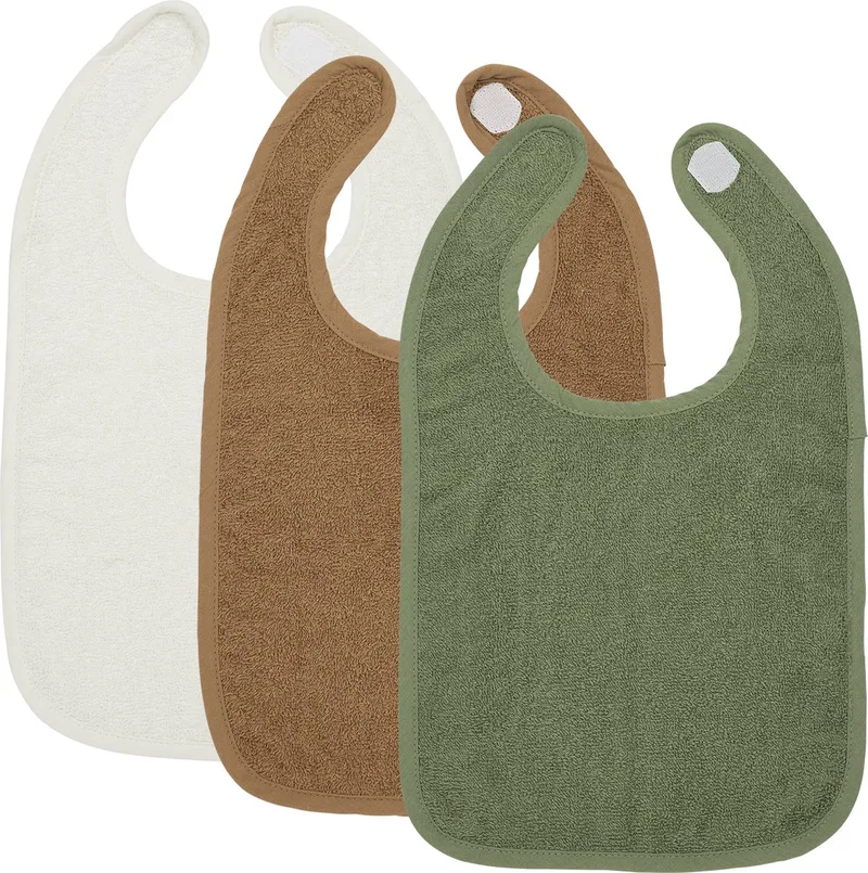 Uni Slab - 3-pack - Badstof fra Meyco i Offwhite, Toffee, Forest Green – produktbillede