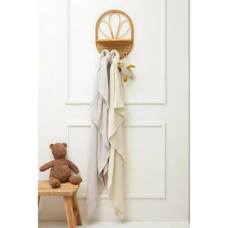 Uni swaddle - 2-pack - pre-washed hydrofiel - 120x120cm by Meyco in Soft Sand, Greige – product photo 2 of 2