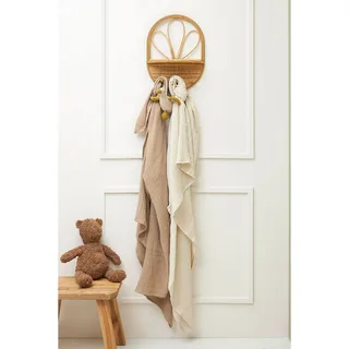 Uni swaddle - 2-pack - pre-washed hydrofiel - 120x120cm van Meyco in Soft Sand, Taupe – productfoto 2 van 2