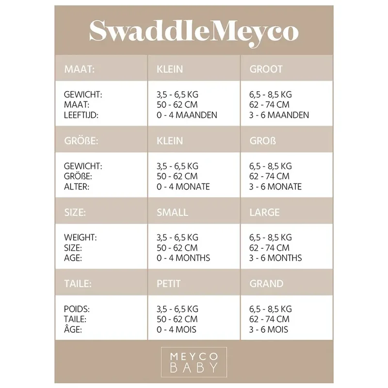 Uni swaddlemeyco inbakerdoek - light pink - 0-3 maanden - 1.0 TOG de Meyco en Uni Light Pink – photo produit 3 sur 3