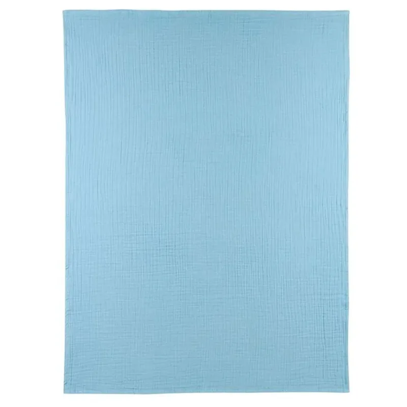 Uni Wieglaken - Pre-washed Hydrofiel - 75x100cm - 0.3 TOG by Meyco in Jeans Blue – product photo 2 of 2