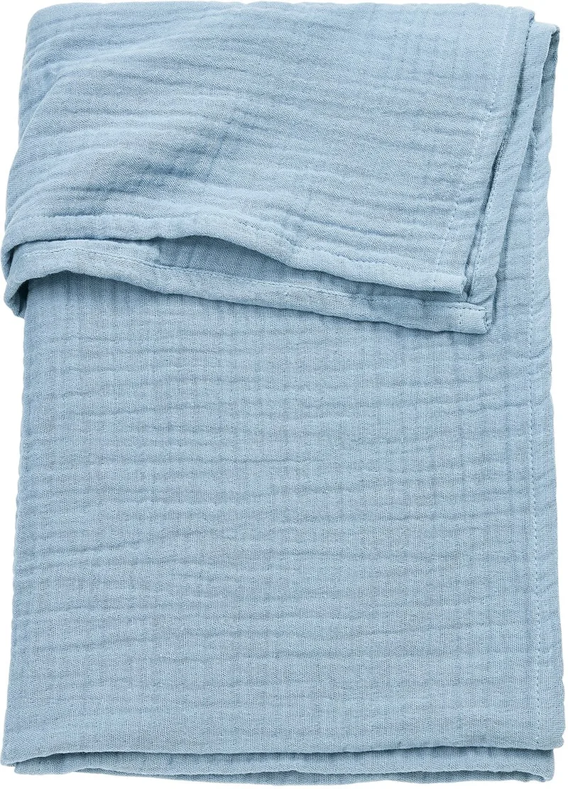 Uni Wieglaken - Pre-washed Hydrofiel - 75x100cm - 0.3 TOG fra Meyco i Jeans Blue – produktbillede