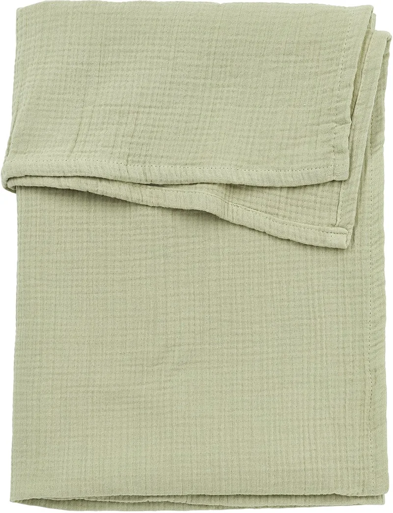 Uni Wieglaken - Pre-washed Hydrofiel - 75x100cm - 0.3 TOG by Meyco in Soft Olive – product photo