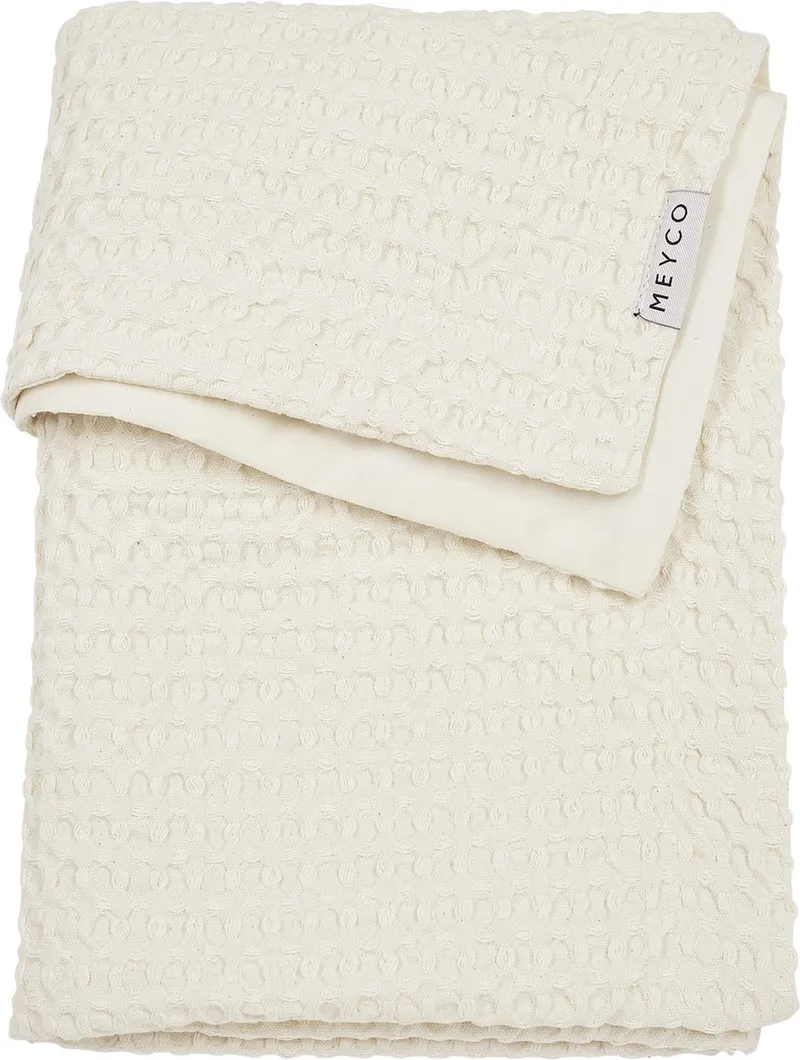 Wafel Katoen Wiegdeken - 75x100cm - 1.0 TOG de Meyco en Naturel – photo produit