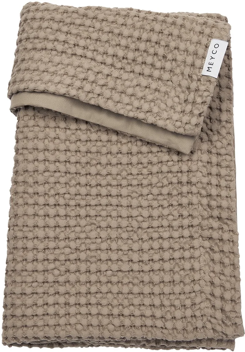 Wafel Katoen Wiegdeken - 75x100cm - 1.0 TOG by Meyco in Taupe – product photo