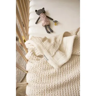 Wafel Teddy wiegdeken - 75x100cm - 2.0 TOG de Meyco en Naturel – photo produit 6 sur 6
