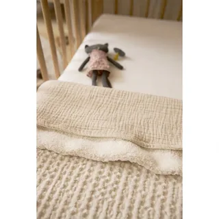 Wafel Teddy wiegdeken - 75x100cm - 2.0 TOG de Meyco en Naturel – photo produit 5 sur 6