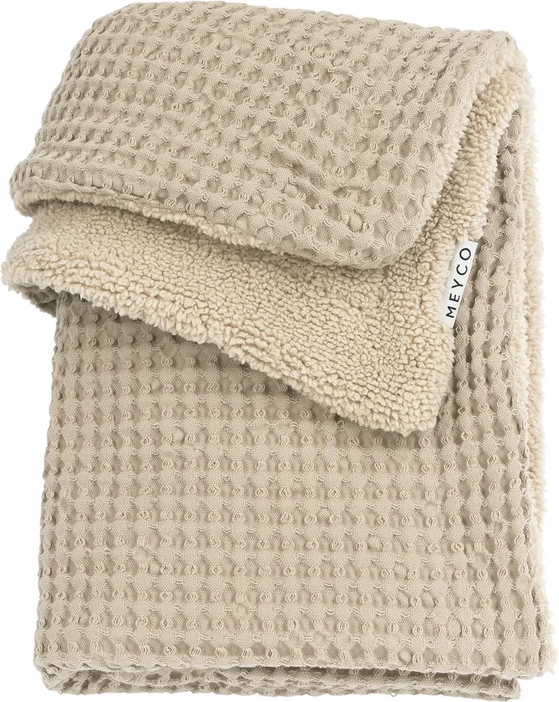 Wafel Teddy wiegdeken - 75x100cm - 2.0 TOG by Meyco in Sand – product photo