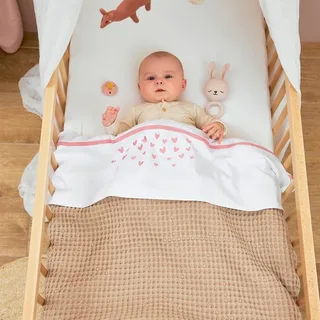 Wafel Teddy wiegdeken - 75x100cm - 2.0 TOG de Meyco en Sand – photo produit 6 sur 6