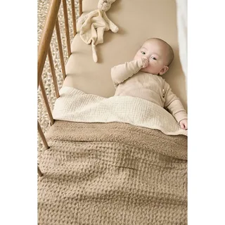 Wafel Teddy wiegdeken - 75x100cm - 2.0 TOG fra Meyco i Taupe – produktbillede 5 af 6