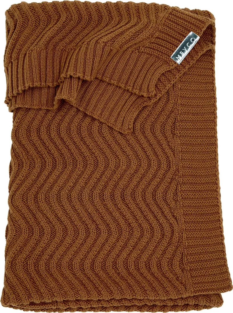 Waves wiegdeken - 75x100 cm by Meyco in Camel – product photo