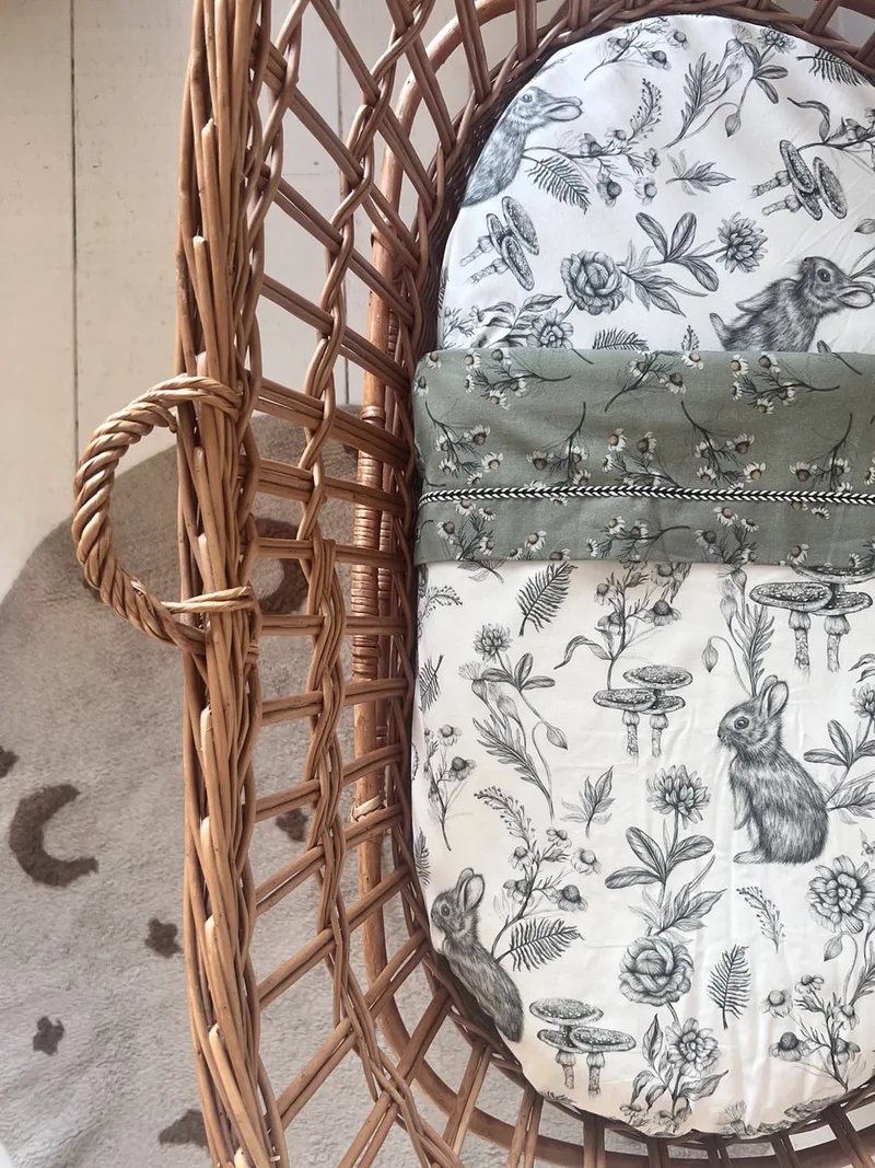 Daisies Wieglaken - 80 x 100 cm - Teagreen de Mies & Co en Vert – photo produit