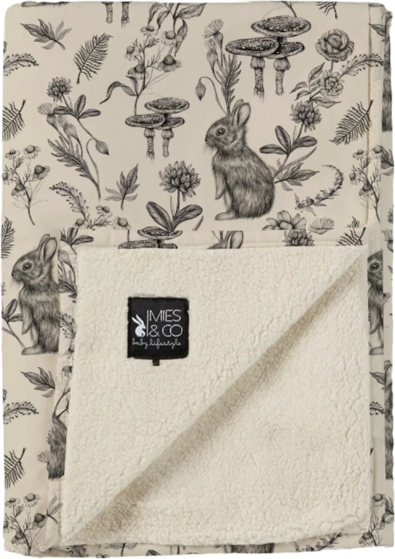 Soft Whimsical Woodlands Wiegdeken - 70 x 100 cm van Mies & Co in Beige – productfoto