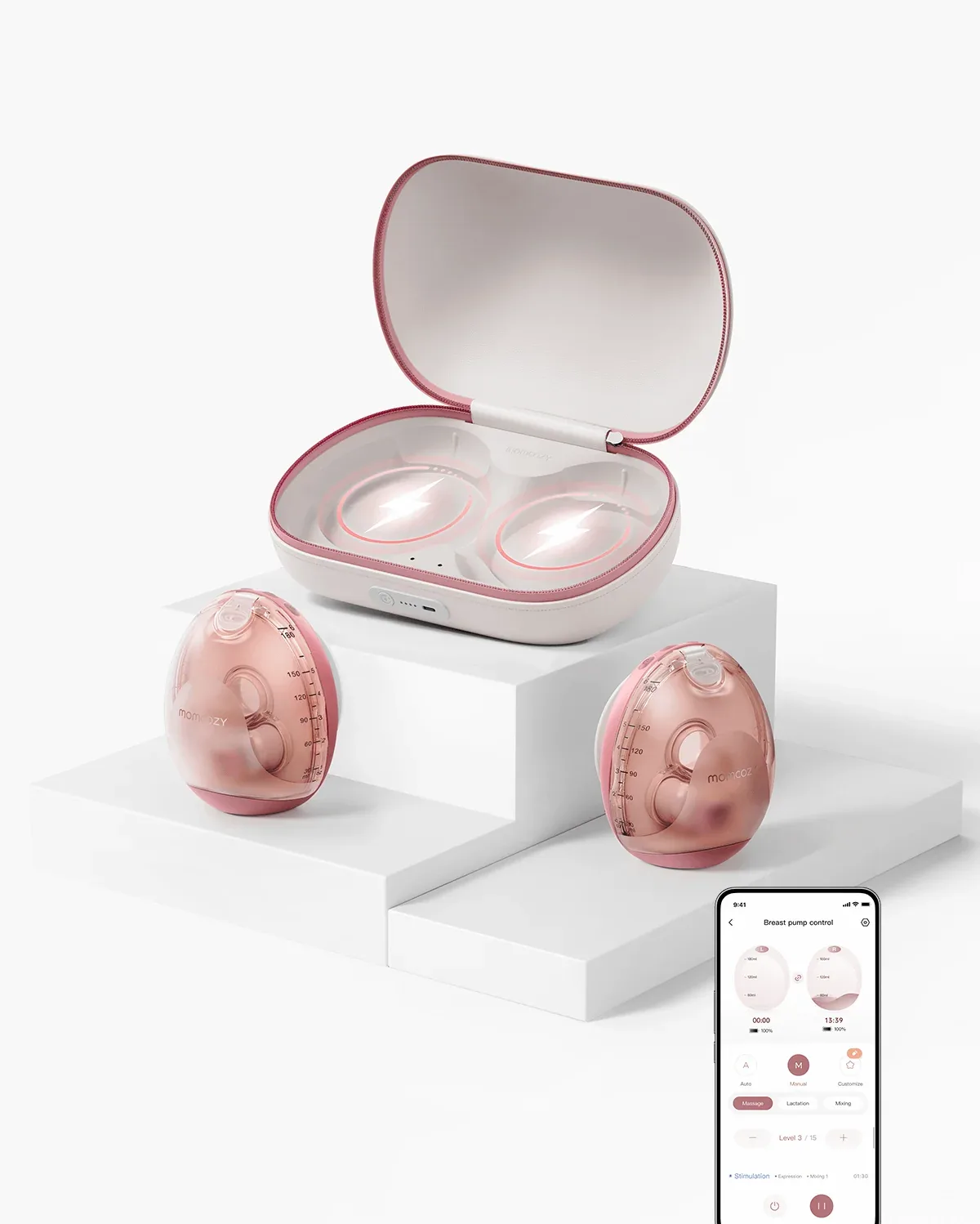 Air 1 Ultraflache Milchpumpe | STIL: Doppelt van Momcozy – productfoto