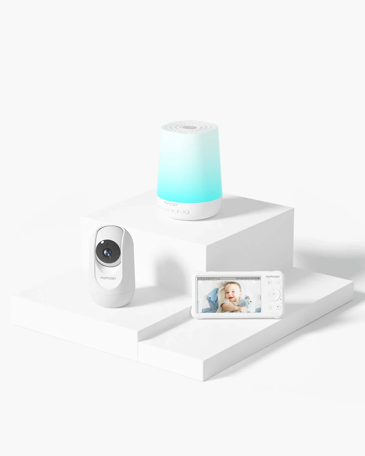 Baby Sicherheits-Bundle: Intelligente Baby Sound Maschine und ein Babyphone van Momcozy – productfoto