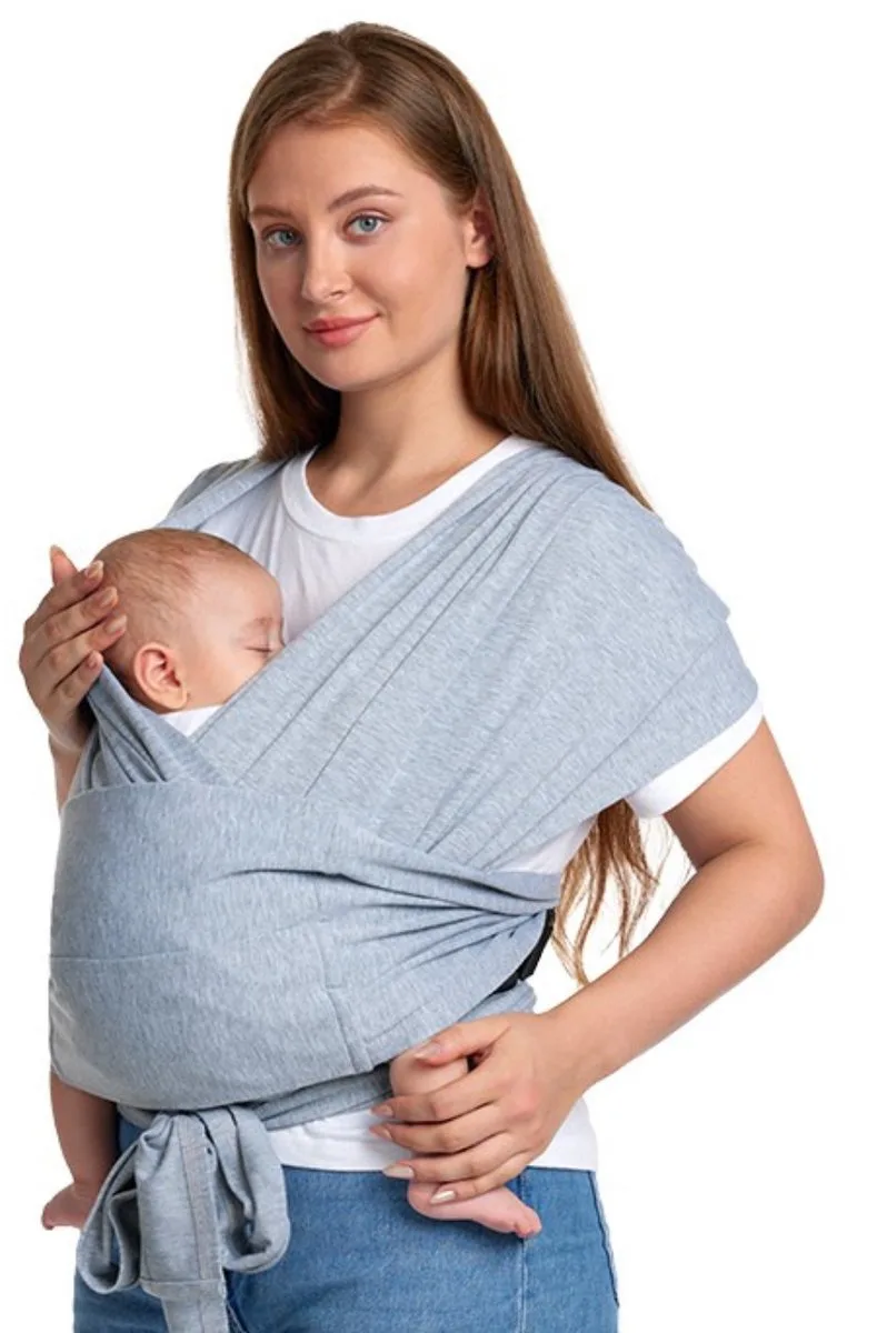 Easy-Wear – Baby Draagdoek – X-Vorm – Handsfree – Geschikt voor Baby tot Peuter fra Momcozy i Grijs – produktbillede