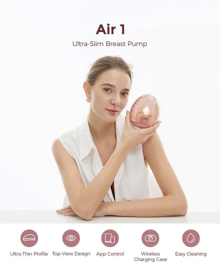 Elektrische Milchpumpe Air 1 Mobile Breast Pump, 1-tlg. von Momcozy in Weiß – Produktfoto 5 von 5