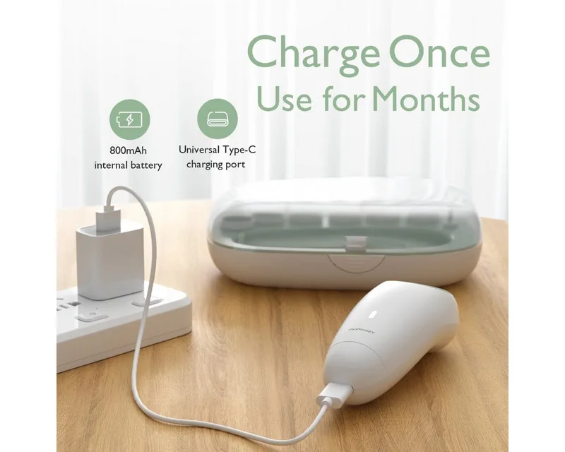 Elektrische Milchpumpe Baby Nail File Electric, 1-tlg. von Momcozy in Weiß – Produktfoto 5 von 5