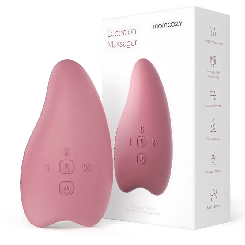 Elektrische Milchpumpe Warming Lactation Massager von Momcozy in Rot – Produktfoto 4 von 6