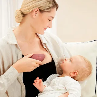 Elektrische Milchpumpe Warming Lactation Massager von Momcozy in Rot – Produktfoto 5 von 6