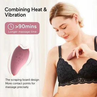 Elektrische Milchpumpe Warming Lactation Massager von Momcozy in Rot – Produktfoto 6 von 6